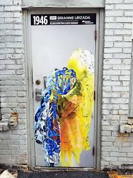 The glitch frog by | twaku. Alley Door Art Artists 2020 Regina Downtown