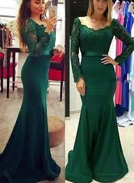 Dark Green Long Sleeves Bridesmaid Dresses Lace Bodice Party Dresses Bemy Long Sleeve Bridesmaid Dress Prom Dresses Long With Sleeves Green Prom Dress Long