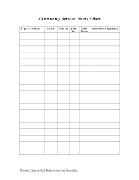 Service Hours Log Sheet Printable Community Service Hours