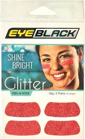 EyeBlack Red Softball Glitter Eye Black Strips, 2 Pair : Amazon.in: Home &  Kitchen