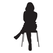 Woman Sitting On Chair Silhouette Silhouette Woman Silhouette Background Design