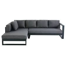 4 5 Sitzer Gartenecksofa Aus Schwarzem Aluminium Thetis Maisons Du Monde En 2020 Muebles De Acero Sofa Esquinero Muebles