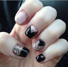 Black And Rose Gold Nails Design Gel Nails Black Pink And Rose Gold Gold Nails Gold Acrylic Nails Rose Gold Nails Acrylic