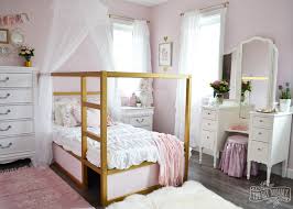 These designs would vary in theme or color, size, furnitures and would consider eventually, who the others would prefer pink, some would want to make their bedrooms look simple and minimal while some girls would want theirs filled with color. A Pink White Gold Shabby Chic Glam Girls Bedroom Reveal Little C S Room Makeover For The Orc The Diy Mommy