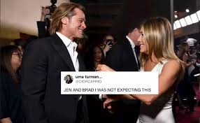 Лауреат двух премий «золотой глобус». Jennifer Aniston And Brad Pitt Just Held Hands At The 2020 Sag Awards Glamour Cafe
