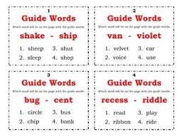 Guide Word Task Cards Guide Words Dictionary Skills Learn Hebrew