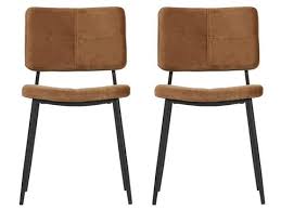 The burnt caramel colour provides a warm contrast for the new range of. Set Of 2 Kaat Dining Chair Velvet Caramel