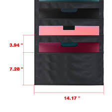 Storage Pocket Chart Wall Hanging File Organizer Folder With 10 Large Pockets For Office Home School Studio Etc 14 X 47 Inch Black Mountings