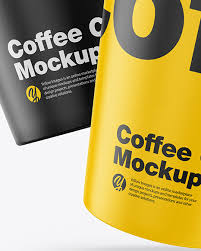 Matte Coffee Cups Mockup In Cup Bowl Mockups On Yellow Images Object Mockups
