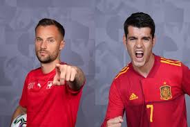 Spain players celebrate their win during the euro 2020 soccer championship quarterfinal match between switzerland and spain, at the saint petersburg stadium in saint petersburg, friday, july 2. 9hxyjhr02qurqm