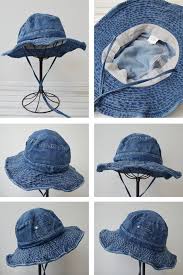 古着のように使い込んだデニムの風合い あご紐付きハット 山ガール 帽子 サファリハット ウォッシュデニム ダメージデニム アドベンチャーハット デニム ハット フェス メンズ レディース used加工 帽子 帽子屋 おしゃれ小町 アウトドア帽子 運動会 アウトドア帽子