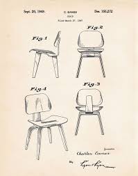 1947 Eames Modern Chair Patent Retro Mid Century Furniture Designer Patent Print Ebay Eames Plywood Chair Mid Century Design Furniture Plywood Chair