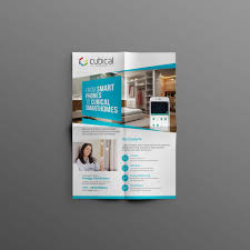Flyer Brochure Pamphlet Leaflet Design Template For Home Automation Leaflet Design Template Design Template Brochure