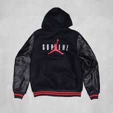 Supreme Jordan Leather Jacket Jordan Outfits Supreme Clothing Nike Shoes Women