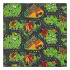 3:56 chloe's playroom recommended for you. Kids Rug Carpet Street Play Carpet Animal Farm 200x200cm