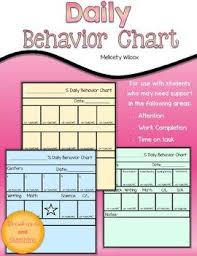 Behavior Chart For Students Time On Task Work Completion