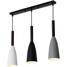 Suspended from an adjustable chain, the geometric frame mimics a jewel with its multifaceted structure and bold angles. Modern 3 Light Wood Pendant Light Fixture Chandelier For Kitchen Island Table Dining Room Shopee Philippines