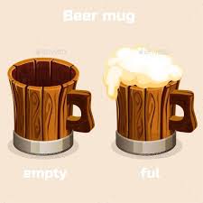 cartoon old wooden beer tankard by babysofja cartoon old wooden beer mug full and empty tankard with beer foam in vector caneca de cerveja cerveja canecas