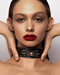 Scarab of Akasha Metal and Leather Goddess Choker