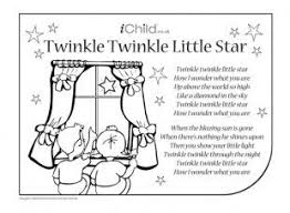 Twinkle twinkle little star coloring page. Twinkle Twinkle Little Star Nursery Rhyme Lyrics Ichild Nursery Rhymes Lyrics Nursery Songs Nursery Rhymes