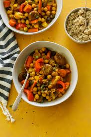 The lemon juice added at the last minute gives this hearty moroccan lentil and chickpea soup a great tangy flavor. Curried Chickpea Apricot Stew Flora Vino