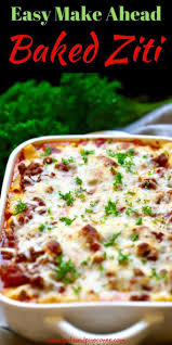 Easy Make Ahead Baked Ziti With Sausage And Ricotta Gritsandpinecones Com Recipe Baked Ziti Baked Ziti With Sausage Recipes