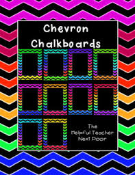 Bright Chevron Chalkboard Borders