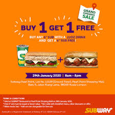 Subway Pearl Point Opening Promotion Buy 1 Get 1 Free 29 January 2020 In 2020 Food Promotion Promotional Design Restaurant Flyer