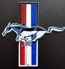 Ford Mustang Pony Color Tri Bar Metal Sign Super Size Etsy In 2021 Mustang Emblem Mustang Logo Ford