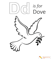 All kids coloring pages at this site are printable. D Is For Dove Coloring Page Free D Is For Dove Coloring Page