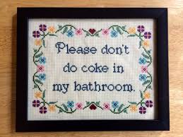 Pattern Subversive Funny Cross Stitch Please Don T Do Coke Etsy Scandinavian Cross Stitch Cross Stitch Art Diy Cross Stitch