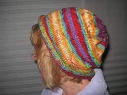 Slouch Hat Made With Sock Yarn Knit In The Round With 3 75 Mm Needles Knitting Knitted Hats Knit Crochet