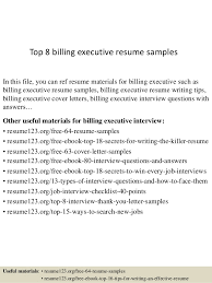 top 8 billing executive resume samples