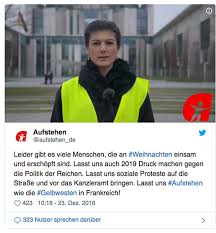 Wagenknecht ist seit 2010 stellvertretende vorsitzende der partei die linke und seit november 2011 eine von zwei ersten stellvertreterinnen des. Sahra Wagenknecht Fordert In Gelber Weste Proteste Vorm Kanzleramt Der Spiegel