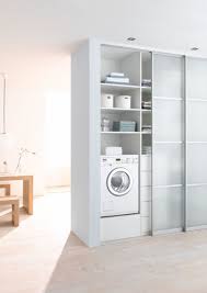 What A Space Saver Put Your Washer Dryer Behind Sliding Doors Image Source Miel Laundry Cupboard Small Laundry Room Organization Laundry Room Organization