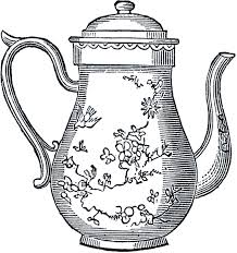 Black And White Pot Clipart Free Vintage Teapot Clip Art From Vintage Printers Book Tea Pots Tea Pots Vintage Teapot Drawing
