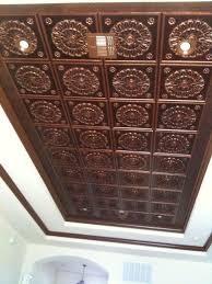Brilliant unpainted pressed copper ceilings were added by the current owners in 2001. Tray Ceiling Antique Copper Faux Tin Project Faux Tin Ceiling Tin Ceiling Faux Tin Ceiling Tiles
