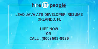 lead java atg developer resume orlando