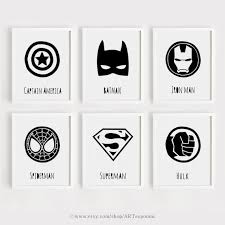 Black And White Superhero Wall Art This Item Type Digital File Instant Download No Physical Items Will Be Shipped Size Superhero Wall Art Printable Art Wall Kids Printable Nursery Art