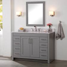 Rsi home products c14136a richmond bathroom vanity cabinet with top, fully assembled, 2 door, white, 36 x 31 x18 in. Home Decorators Collection Westcourt 48 In W X 21 In D X 34 In H Bath Vanity Cabinet Only In Sterling Gray Wt48 St The Home Depot