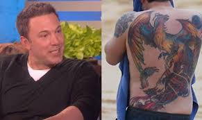Feb 19, 2020, 10:29 am*. Ben Affleck Finally Comes Clean About His Infamous Back Tattoo It S Meaningful To Me