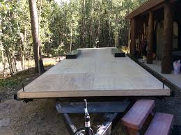 2x4 Band Around Outside Of Trailer Frame And 3 4 Plywood Sub Floor Ready For Walls Tiny House Home Dining Table