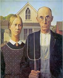 Wood Grant 1892 1942 1930 American Gothic Art Institute Of Chicago American Gothic Parody Grant Wood American Gothic American Gothic Painting