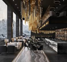 Koket On Instagram Starting The Day With This Spectacular Gold Chandelier At Marriotthotels In Swiss Luxury Bar Design Luxury Bar Luxury Restaurant Interior