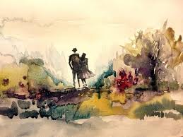 You And Me Water Color Abstract Painting Print Etsy Painting Watercolor Canvas Abstract Watercolor