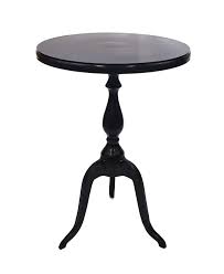 Deco 89 Accent Table 22 X 15 Black Kitchen And Home Decoration Dark Finish In 2020 Round Silver Side Table Round Side Table Black Small Metal Table