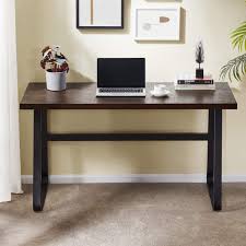 Product title pemberly row corner computer desk in antique black average rating: Office Desks Dyh Vintage Computer Desk Espresso 55 Inch Wood And Metal Writing Desk Pc Laptop Home Office Study Table Office Products