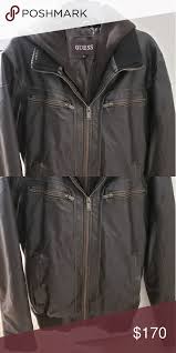 Guess Men S Leather Moto Jacket Size Medium Guess Men Leather Men Leather Moto Jacket