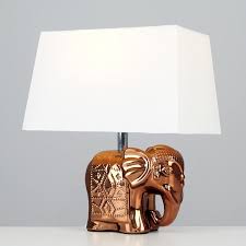 Jaipur Bronze Elephant Table Lamp With Black Shade Elephant Table Lamp Lamp Table Lamp