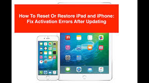 Ipad Activation Problem How To Reset Or Restore Ipad To Fix Errors With Ios Update Youtube